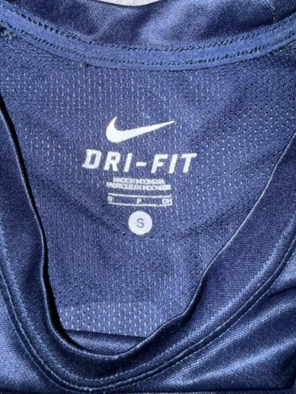 Nike Team Dri Fit NFC Soccer Jersey Navy White Size Small